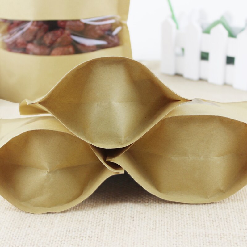 Papirpose selvhjulpen selvforseglende pose fortykket fødevareemballage pose køkken bolsas de papel kraft