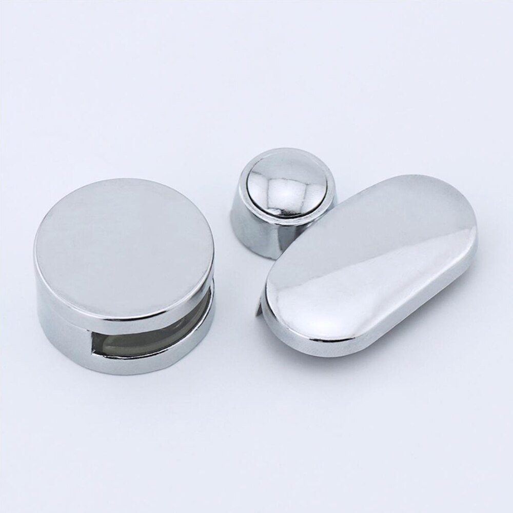 Zinklegering rundt ovalt fastgørelsesklip glas spejl fastgørelsesbeslag toilet badeværelse spejl fastgørelse tilbehør