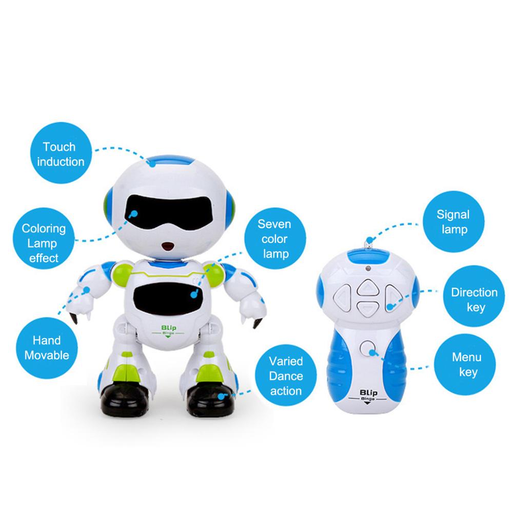 Remote Control Robot Christmas Electronic RC Learning Toddler Intelligent Action Dancing Toys Music Lights Kids Boys Girl