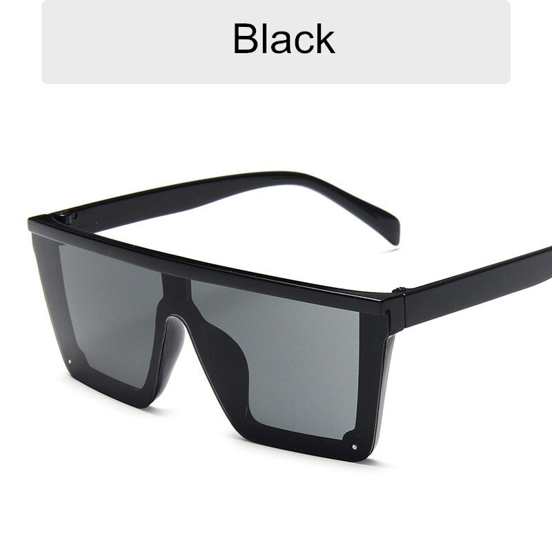 KOTTDO-lunettes de soleil classiques carrés | Miroir coloré, lunettes de soleil dégradé rose, verres pour enfants, UV400: black