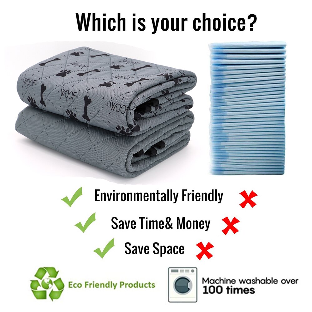 Waterdichte Hond Bed Mat Herbruikbare Huisdier Urine Pad Wasbare Honden Luier Voedsel Kom Matten Bone Poot Seat Cover Matten voor Slaapbank