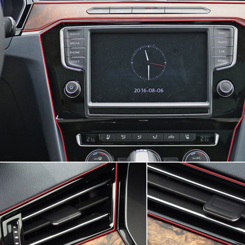 5 Meter Auto Interieur Verlichting Auto Led Strip Guirlande El Wire Rope Tube Line Flexibele Neon Licht Auto Decoratieve Verlichting