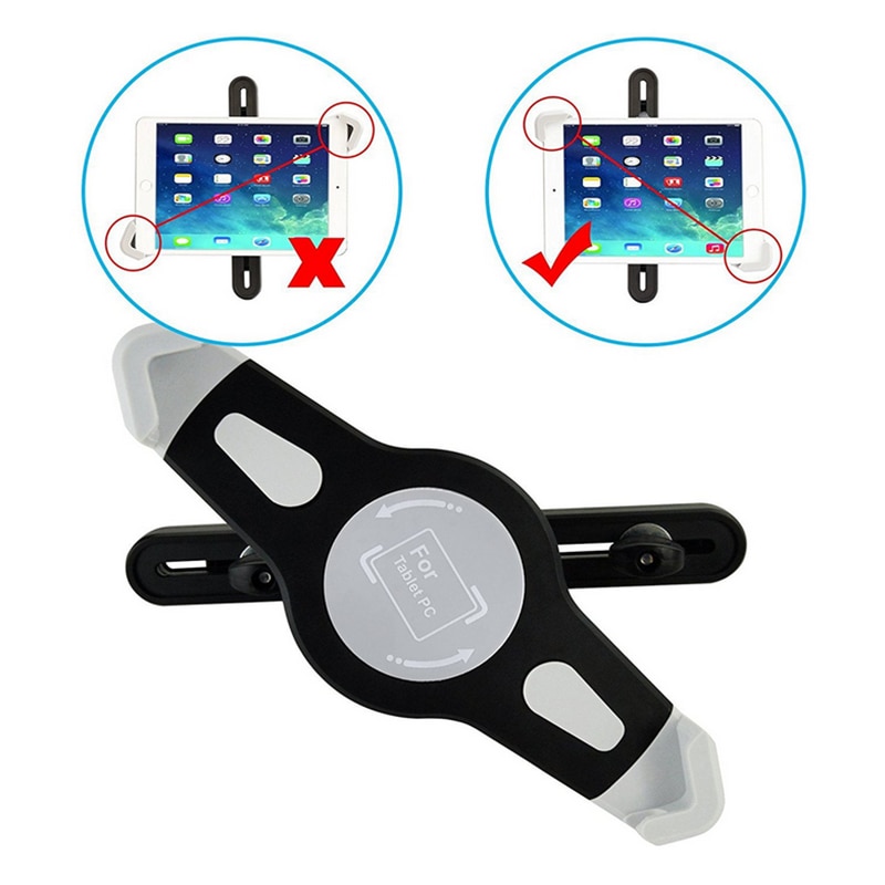 Universel holdbar bil nakkestøtte tablet pc holder med 7-10 tommer bord bagsædebeslag til ipad air 2/ pro til samsung til lenovo