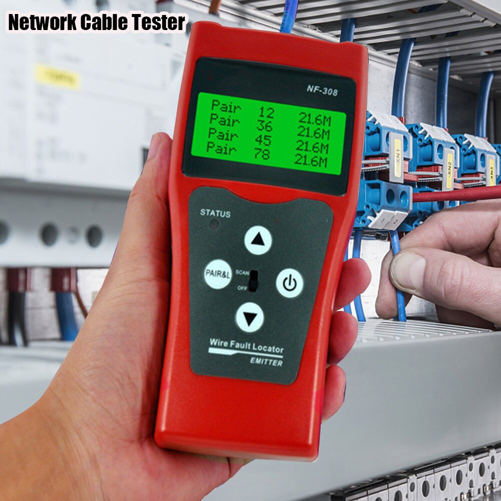 RJ45 Open Jumper Wire 5E 6E Portable Length Test Coaxial Electrical Instruments Network Cable Tester Handheld Measuring Tools