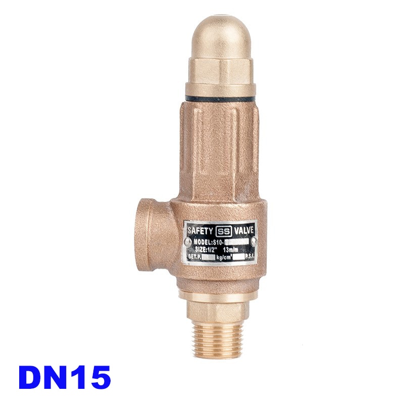 S10 S10L bronze safety valve steam adjustable pressure full copper 1/2 thread DN15 10/20/30bar pressure relief valve with handle