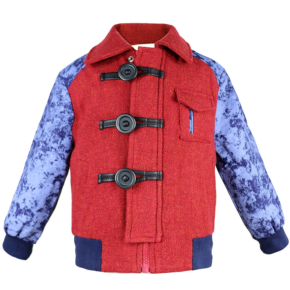 Jongens Pak Dikke Blazer Voor Kinderen Grijs Blazer Pak Soild Blazer Mode Jongen Formele Blazers Jas Jongen Knop Bovenkleding 4C0839: RED / 5