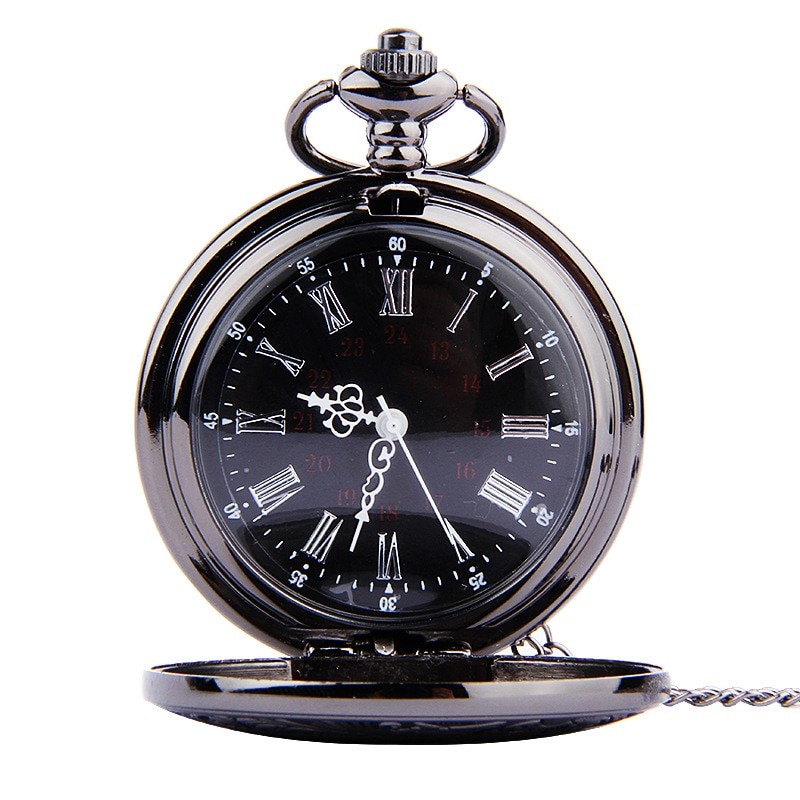 Classic Temperament Pocket Watch Retro Romantic Double Display Pocket Watch Quartz Pocket Watch Clock Zegarek meski: Default Title