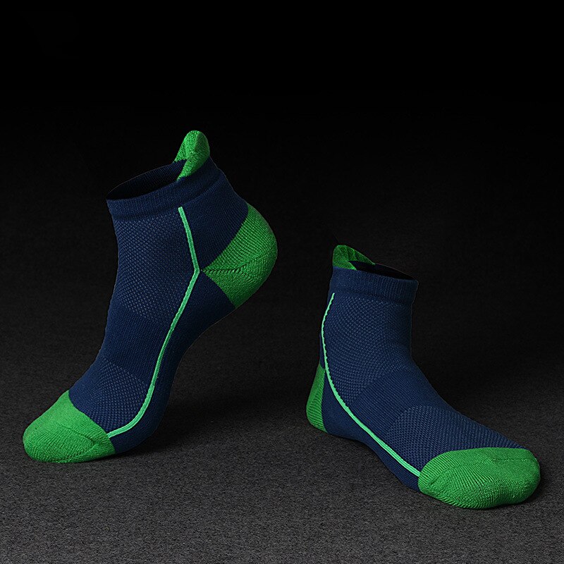 Mænd mesh sportsokker udendørs sport hurtigtørrende åndbare #39 basketball sokker afslappede tynde sokker camping vandre sokker: Drak blå