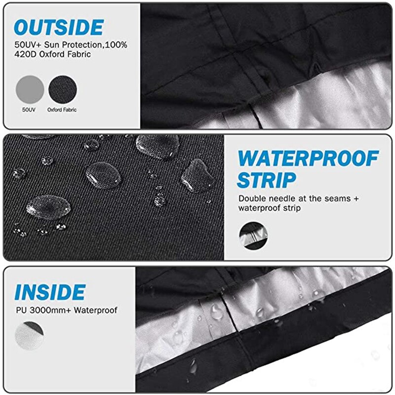 BBQ Cover, Waterproof Barbecue Grill Cover with PVC Coating Outdoor Oxford Fabric Windproof, Rip-Proof,UV Resistant