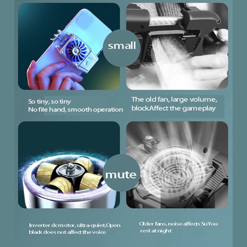 Jabs handy-kühler, wiederaufladbarer lüfter für iphones und android-handys, spiele-kühler, kühlventilator für iphones und android-handys