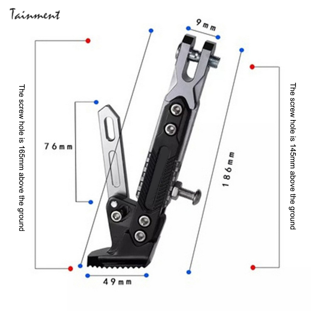 1Pcs Motorcycle Stand Adjustable Foot Side Support Parking Stand for Electric Motorcycle Parking Foot Side Support Stand Tools