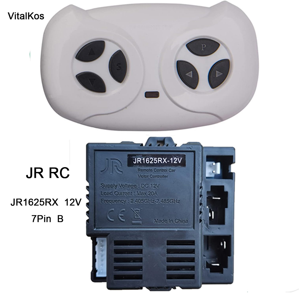 JR1630RX 12V / JR-RX-12V Remote Control and Receiver (Optional) Of Children's Electric Car Bluetooth Ride On Car Parts: Red