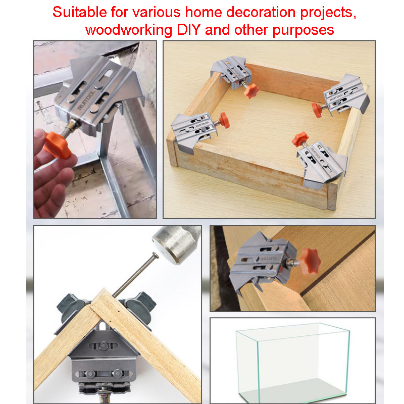 90 Degree Positioning Squares Right Angle Clamps for Woodworking Corner Clamp Carpenter Clamping Tool for Cabinets