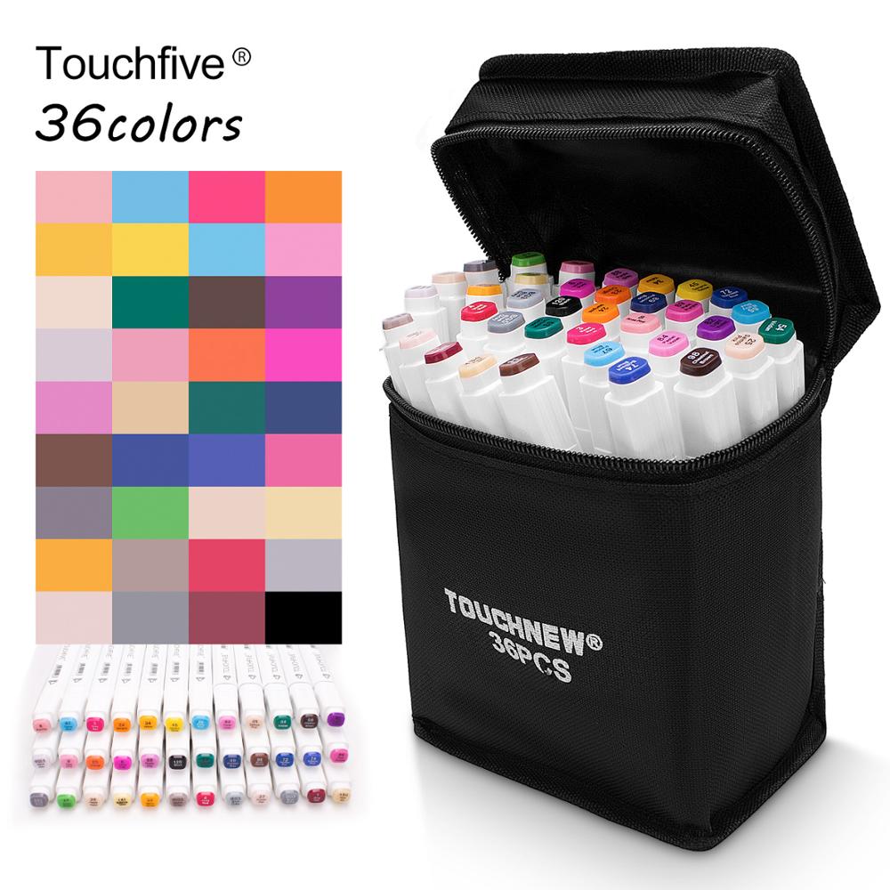 Touchfive Marker setzt Für Zeichnung Buchen Malerei Skizze Marker Manga Liner Dual Kopf Alkohol Basierend Marker Farben Stift