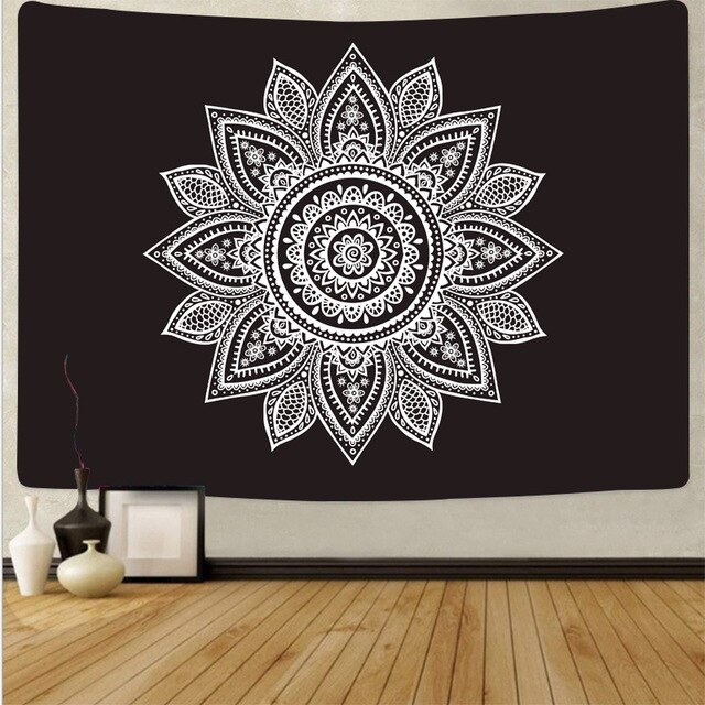 Mandala India tapiz del sol Luna pared artística decoración del hogar tapicería tapiz Hippie tarifa colgando de la pared decoración de la habitación de dormitorio: 10