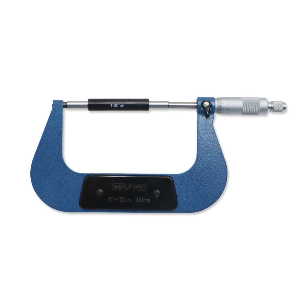 Shahe 0.01Mm 100-125Mm Buiten Micrometer Mikrometre Meten Apparaat Mechanische Meters Micrometer Precisie Gereedschap