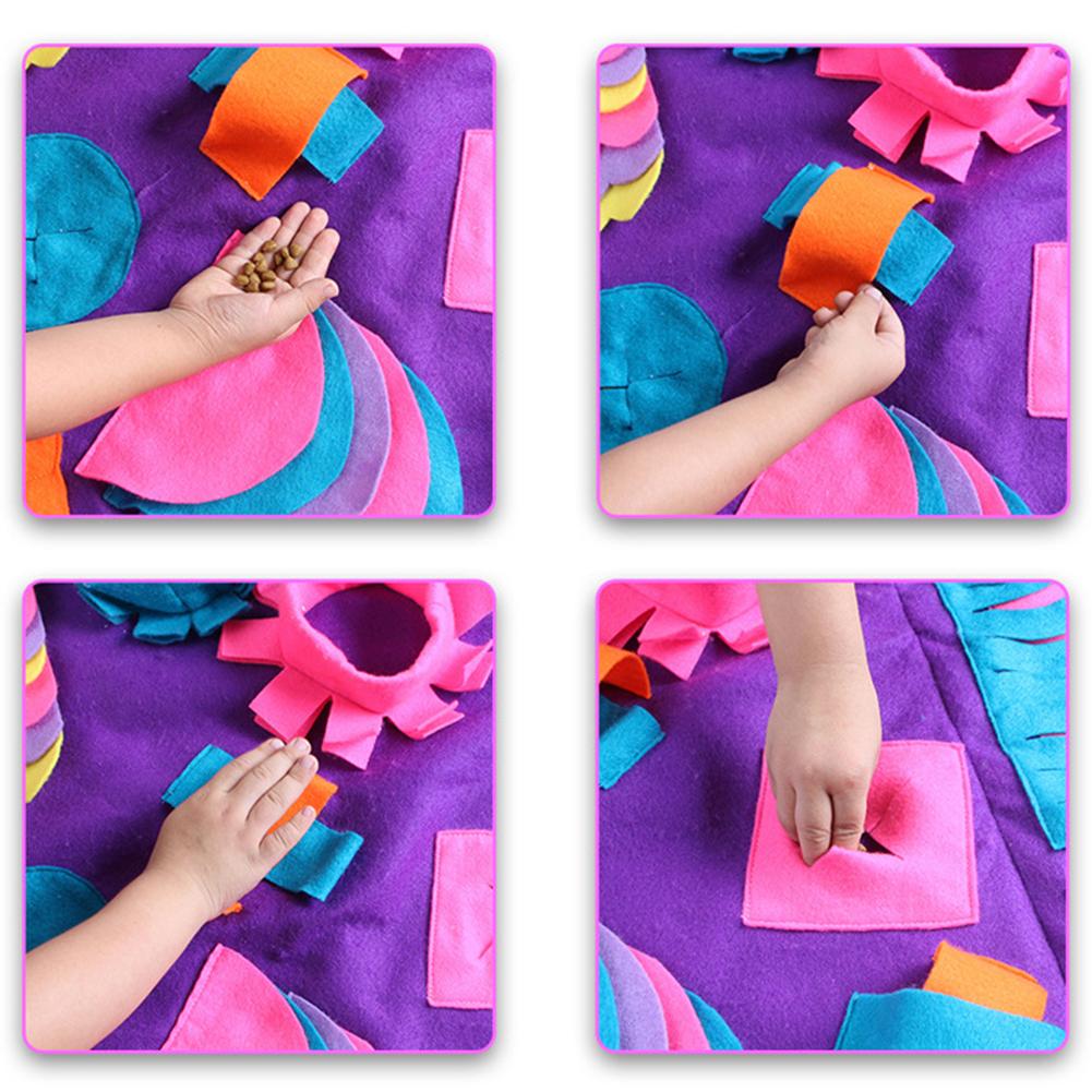 Pet Dog Snuffle Mat Pet Sniffing Training Blanket Detachable Fleece Pads Dog Mat Relieve Stress Nosework Puzzle Toy Pet Nose Pad