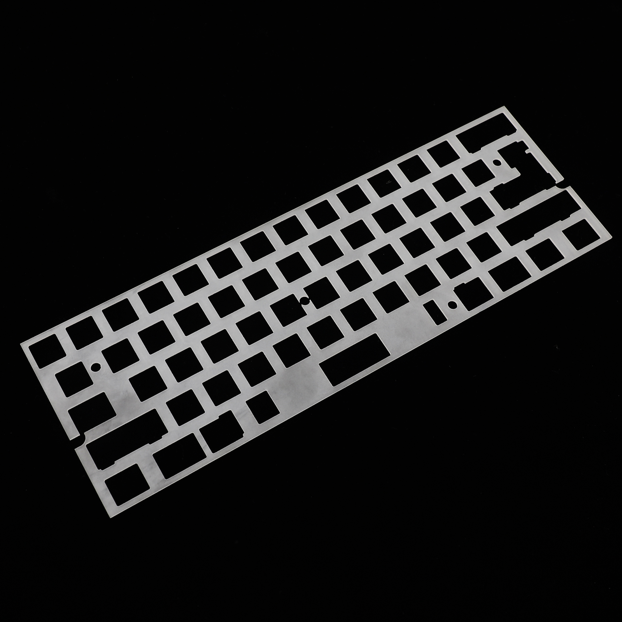 60% 61 ANSI ISO Universal PCB Stabs policarbonato PC Placa de Material para GH60 DZ60 PCB Teclado mecánico DIY: Sand Blast PC plate / Only Plate