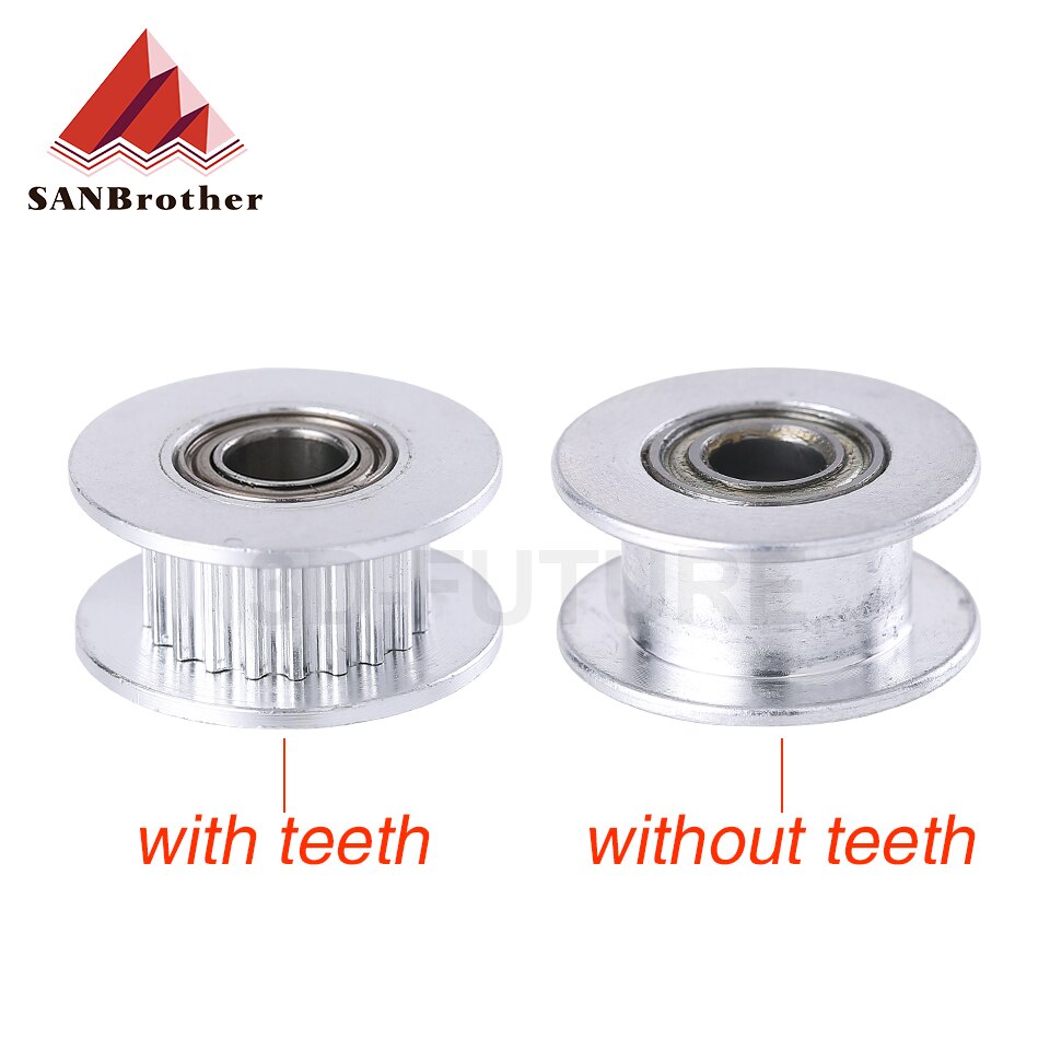 GT2 Idler Timing Pulley 16/20 Tooth Wheel Bore 3/5mm Aluminium Gear Teeth Width 6/10mm 3D Printers Parts For Reprap Part