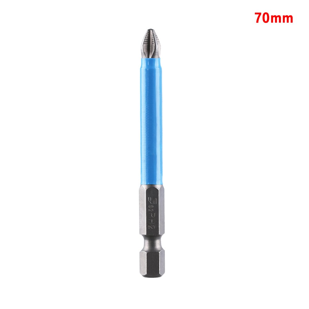 1/4 "blau Silber verhexen Schaft Magnetische Anti Unterhose Lange Erreichen Elektrische Schraubendreher-Bits PH2 Einzigen Phillips/Kreuz Kopf Energie Werkzeug: 04