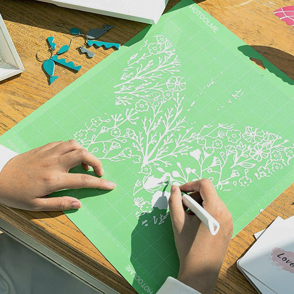 6pcs 12"x12" StandardGrip Cutting Mat for Cricut Maker Replacement Adhesive Sticky Vinyl Mat Green Cricket Cutting Mats