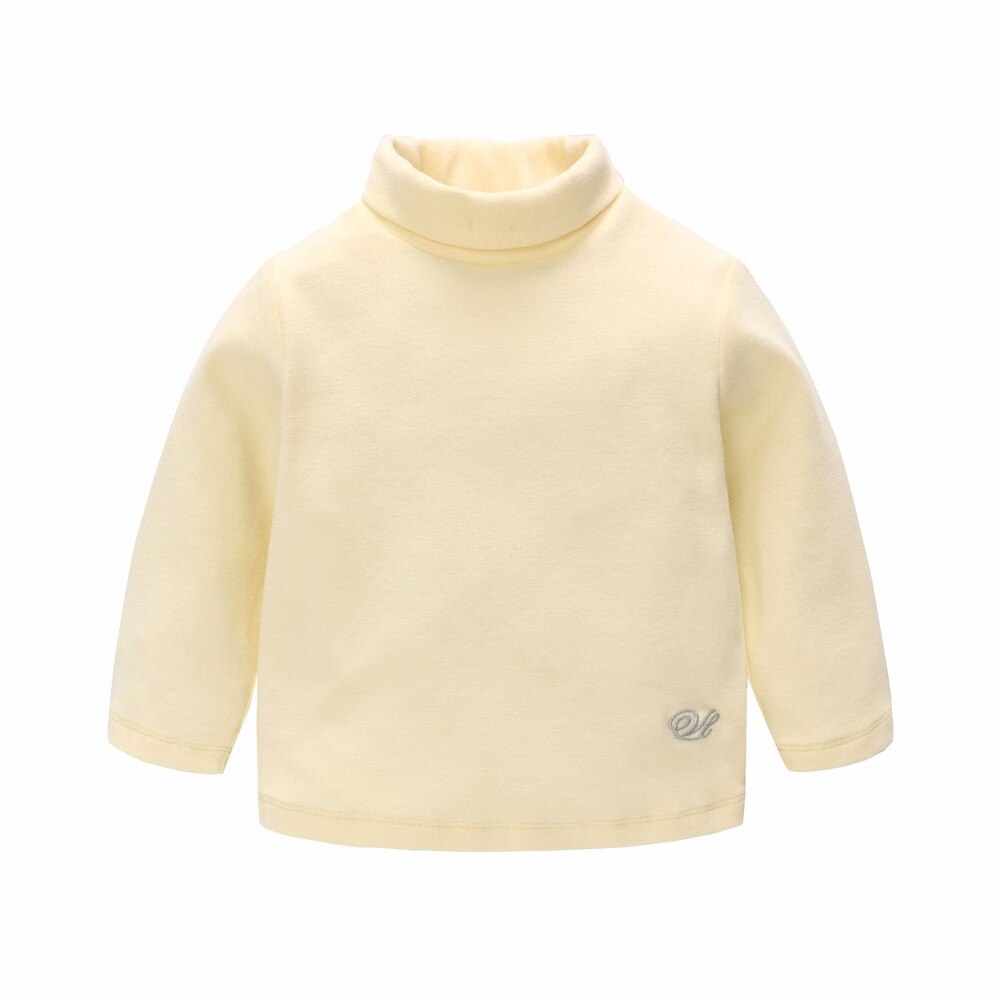 Vlinder – T-shirt à manches longues pour enfants, joli haut à col haut pour garçons et filles, 9M ~ 4T: YELLOW / 9M