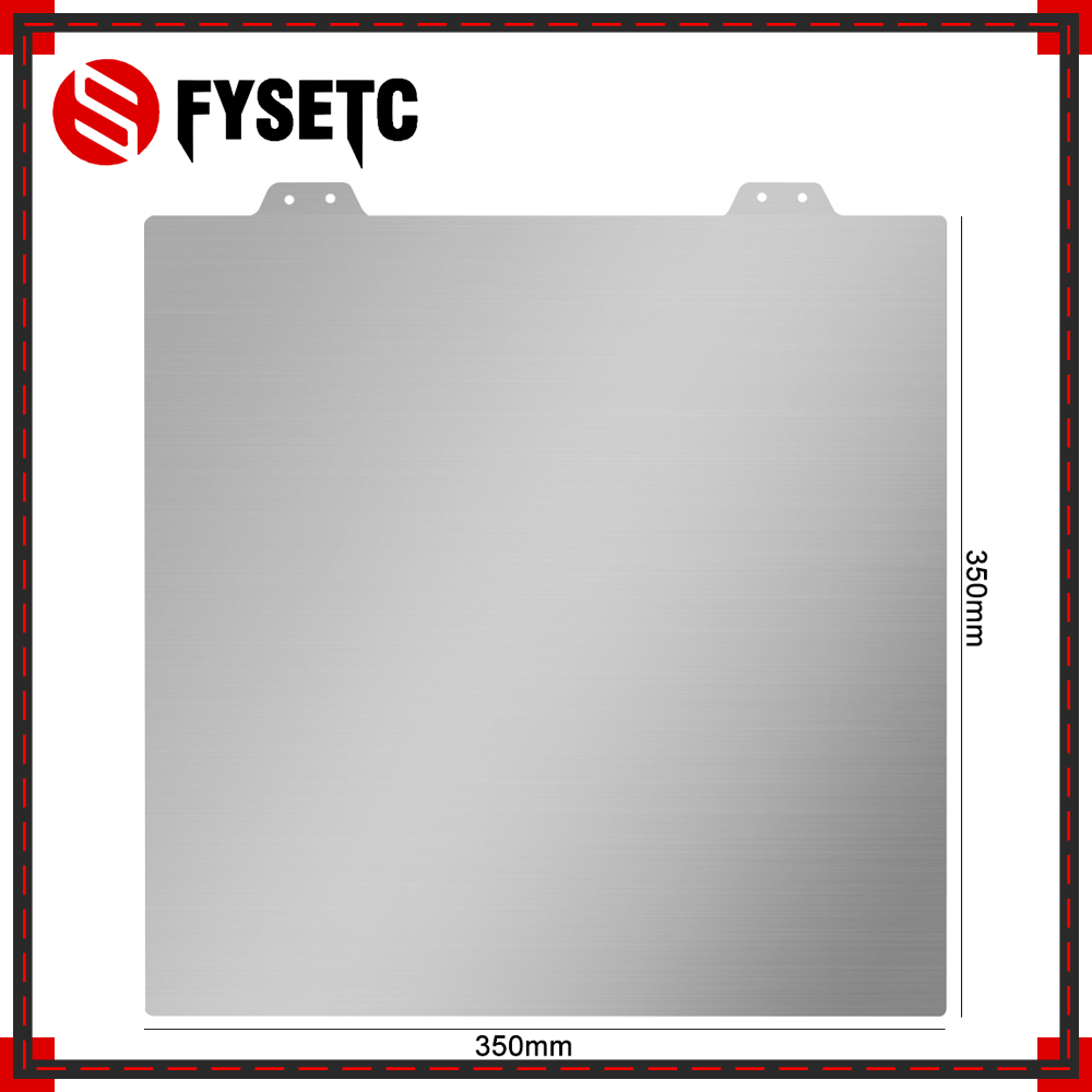 FYSETC 350x350mm PEI Flexplate Removal Spring Steel Sheet applied PEI Plate Sticker for Voron 350 V2 3D Printer Bed