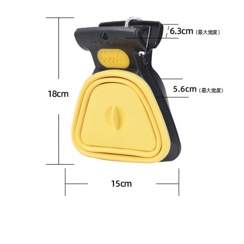 Hond Huisdier Reizen Opvouwbare Poepschepje Met 1 Rol Afbreekbare Zakken Kak Scoop Clean Pick Up Excreta Cleaner: WHITE