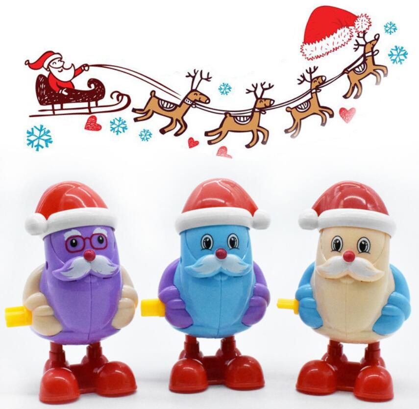 3 stuks/set kartonnen kerstman speelgoed klassieke opwindbare educatieve speelgoed voor kinderen kerst willekeurig