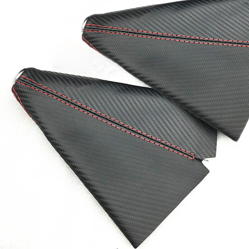 Palanca de cambios de cuero de fibra de carbono, cubierta a prueba de polvo para Ford Focus MK2 2 3 Mondeo MK4 Ranger Toyota Corolla chr RAV4 yaris