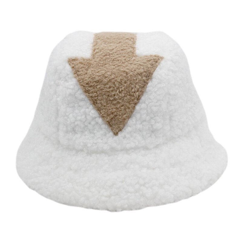 Winter Bucket Hat Hip Hop Lamb Wool Fishing Cap Bucket Hat Plaid Warm Men Women Wool Hat Tide Flat Top Hats: 01