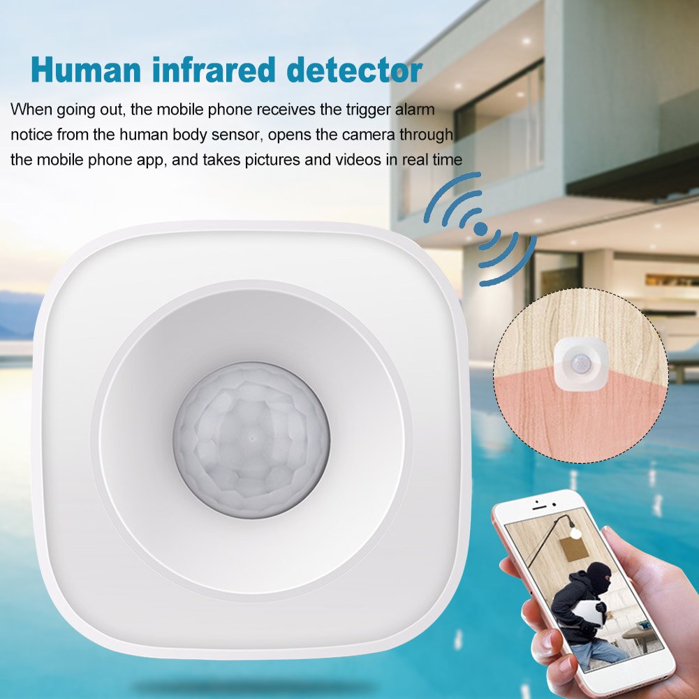 5m Range Modern Burglar Indoor Wireless Detector Smart App Alerts Infrared High Sensitive Remote Monitor PIR Motion Sensor Alarm