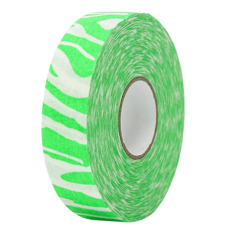 K1MB 1 Roll Hockey Tape Stick Anti-slip Ice Cloth Hockey Tape Self-Adhesive Hockey Stick Grip Wear-Resistant Hockey Grip Tape: Green Zebra