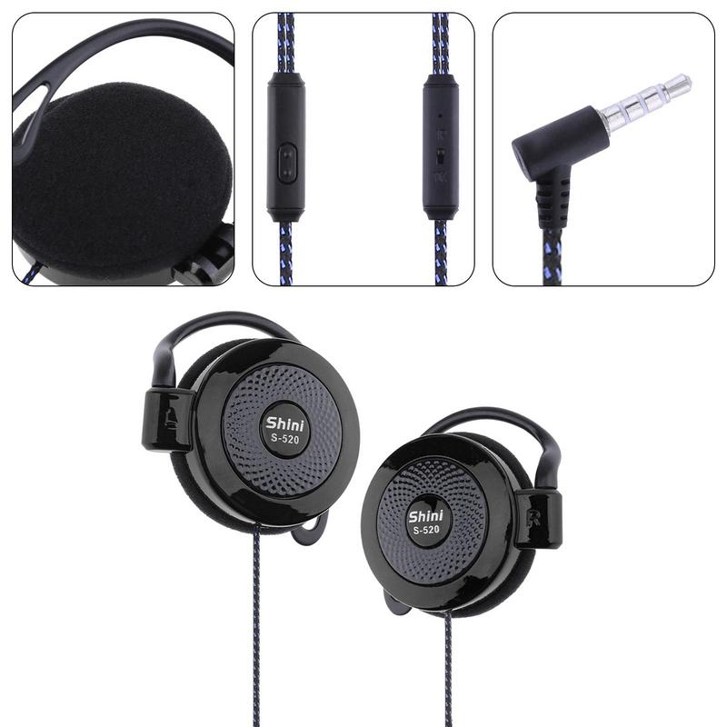 Draad Sport Oortelefoon Voor Shini S-520 3.5mm Stereo Mp4 Oorhaak Game Sport Leisure Mobiele Telefoon Universele Oorhaak headsets
