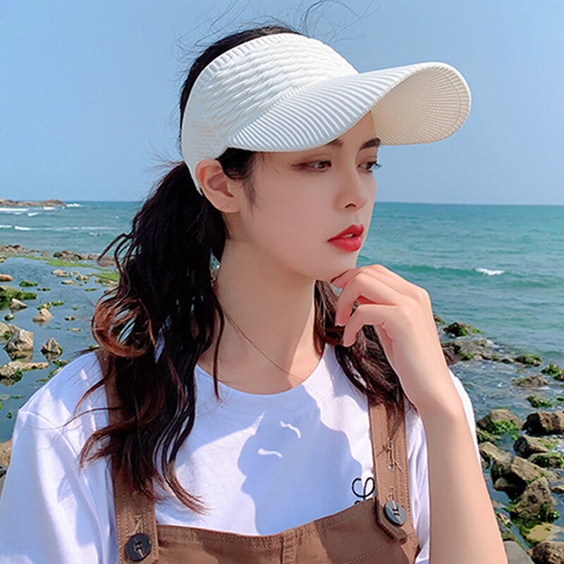 Summer Women's Empty Top Duck Tongue Baseball Cap Sun Visor Hip Hop Golf Cap Outdoor Sports UV Sunscreen Sun Hat