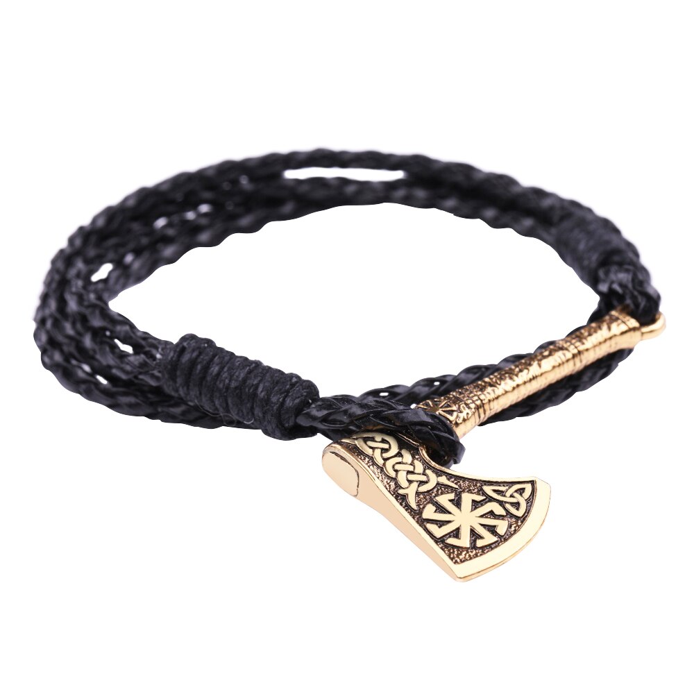 Dawapara Viking Axe Schmuck Slawischen Kolovrat Trinity Symbol Leder Armband Männer