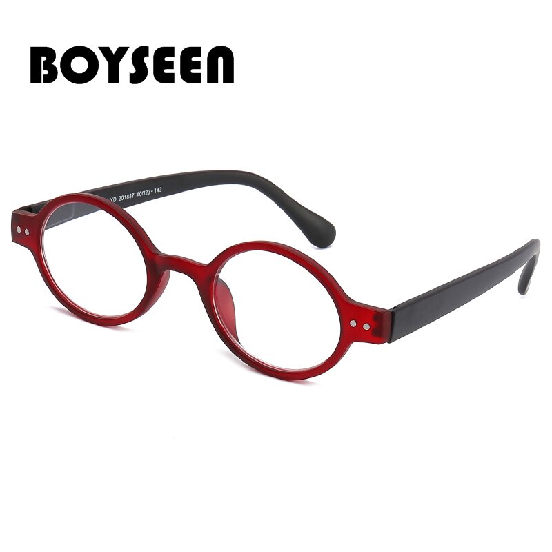 BOYSEEN-gafas de lectura retro con marco redondo, para personas de mediana edad y mayores, gafas de lectura de periódico con marco completo 201887