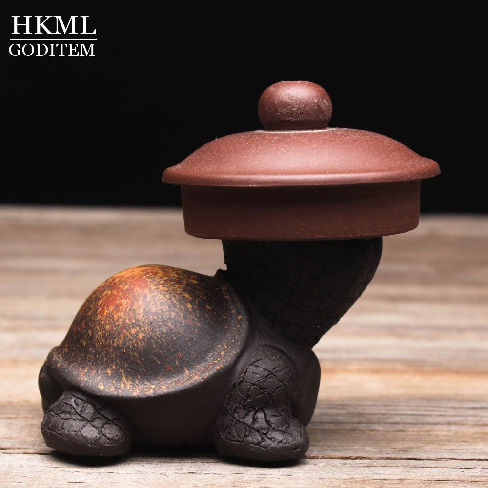 Purple Sand Turtle Tea Pet Ceramic Tortoise Figurines China Crafts Home Decoration Cartoon Turtle Sculpture Teaism Accessories