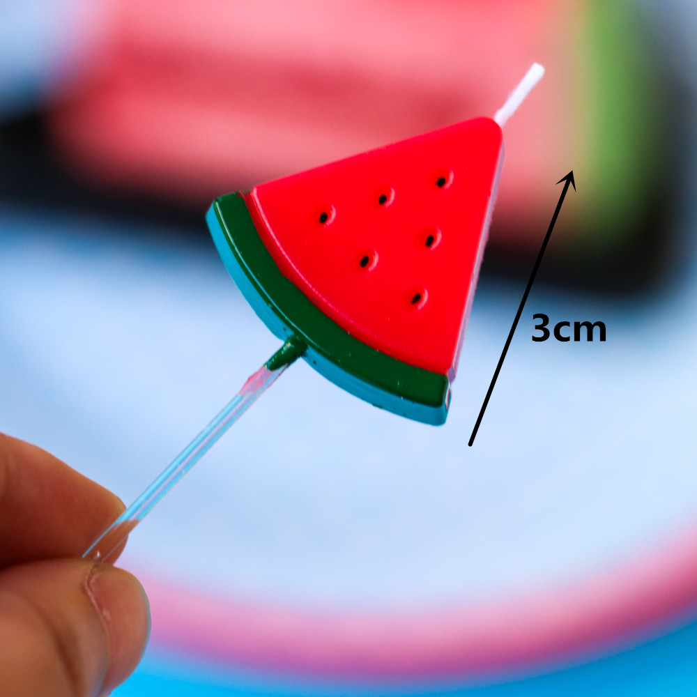 Small Apple Cherry Watermelon Pineapple Fruit Candle Set Cake Topper Wedding Children's Birthday Party Baking Dessert Table: 8