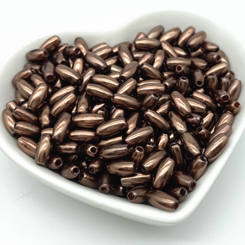 200pcs 4*8mm Acrylic Beads Loose Spacer for Jewelry Making Necklaces Earrings Bracelets Handmade Diy: Brown