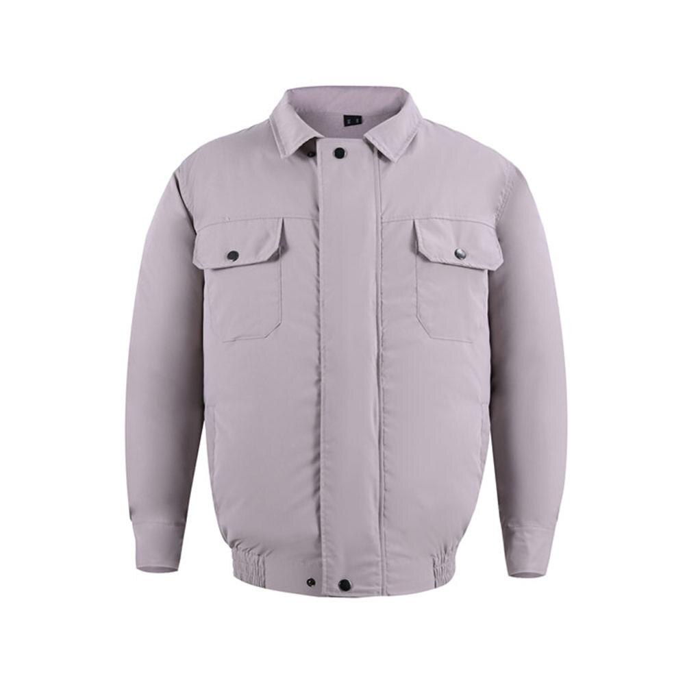 Sommer Kühlung klimaanlage Kleidung Kühlen Mantel Frauen Männer Jacke Fan Sommer draussen Klimatisierten draussen Angeln Kleidung: hell grau L und XL