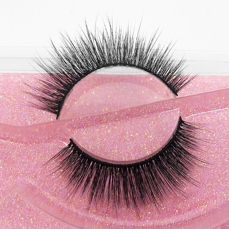 10 bulk fluffiga lösögonfransar 3d minkfransar återanvändbara handgjorda naturliga ögonfransar faux cilios: A14