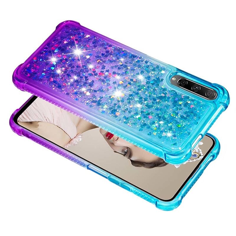 Huawei Y9S Caso Della Copertura Del Silicone Per Huawei P Smart Pro 2019 Y9 Prime 2019 Honor 9X Pro Glitter Liquido Sabbie Mobili protezione Custodie