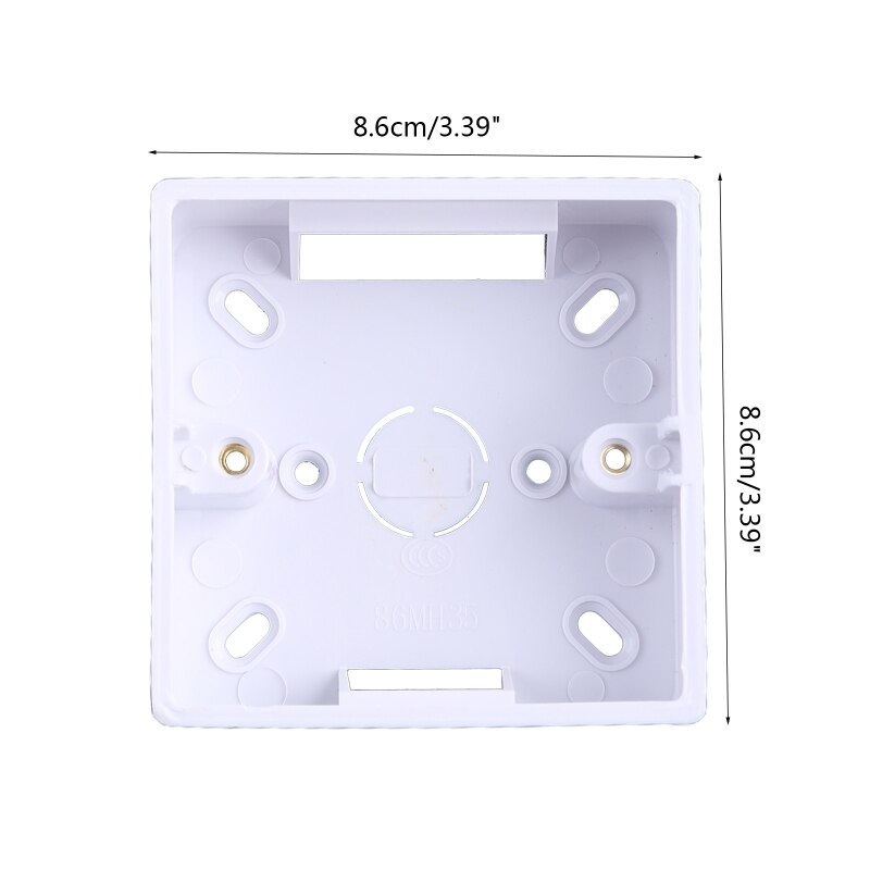 86X86 PVC Thickening Junction Box Wall Mount Cassette For Switch Socket Base Switch Bottom Box Electrical Box Accessories