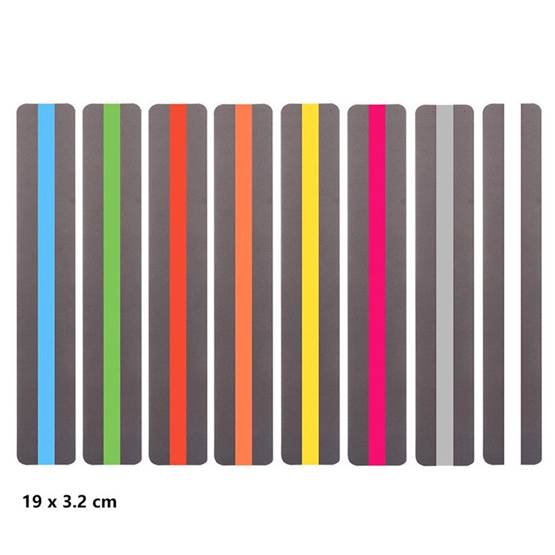 6/8/10 Pcs Transparent Reading Guide Strip School Supplies Highlighter Colored Overlays Plastic Bookmark For Dyslexia Student: A 8 Pcs