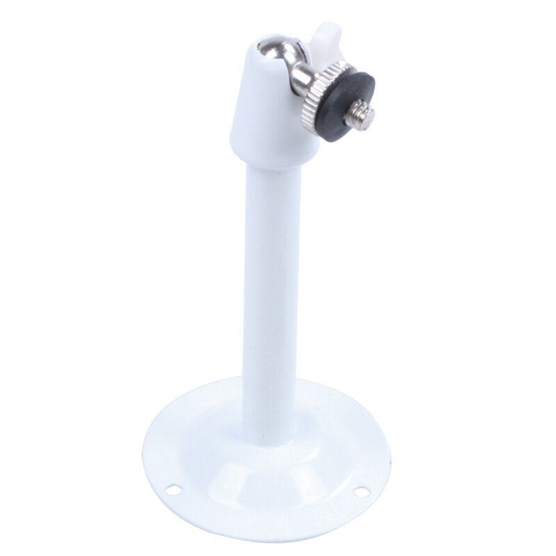 White Metal Adjustable Angle Wall Mounted CCTV Camera Holder Bracket