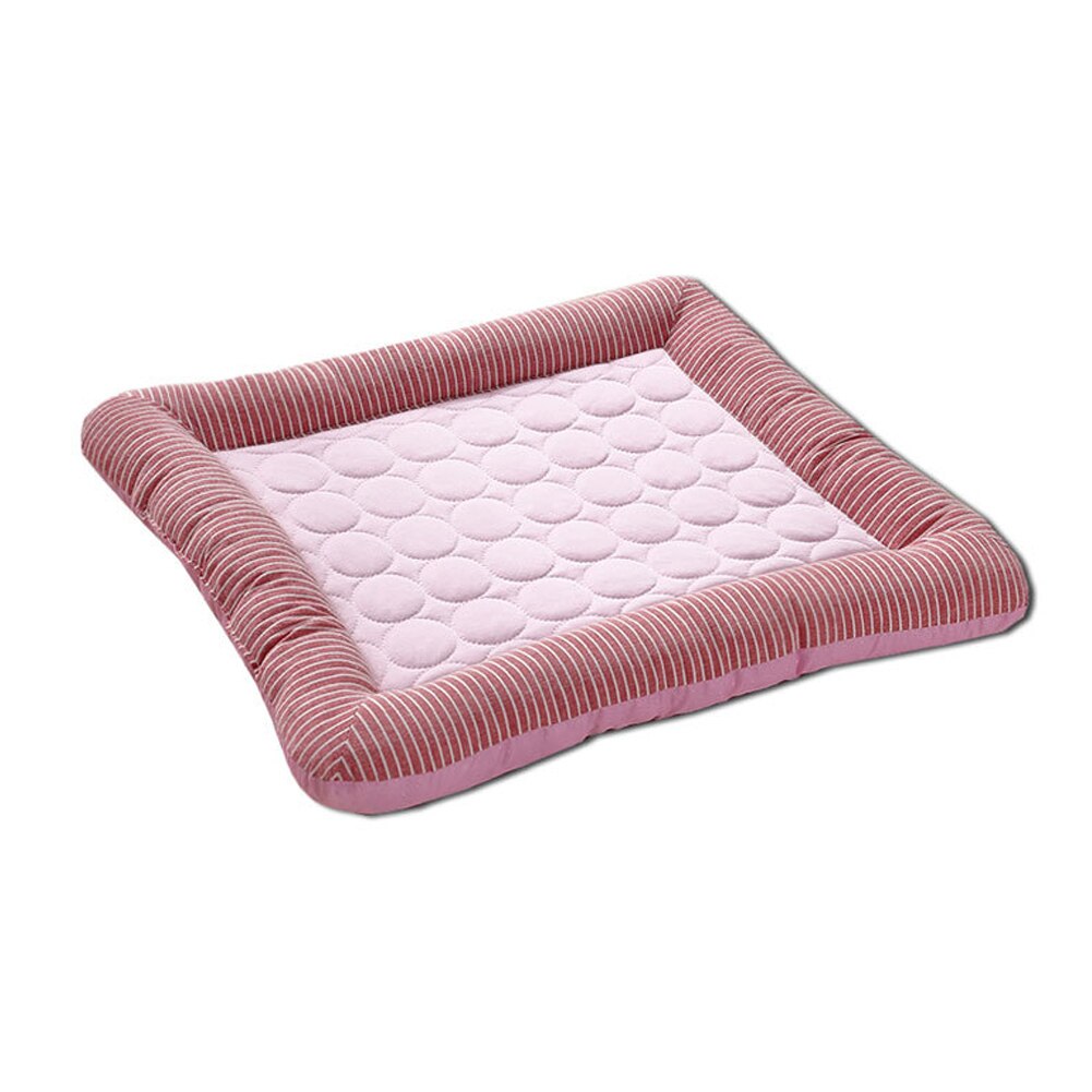 Huisdier Koeling Pad Hond Koeling Zomer Slaapmat Katten Cooling Deken Ijs Zijde Puppy Slapen Matras Kat Bed Huisdier Kussen pad: Roze / M 55x45cm