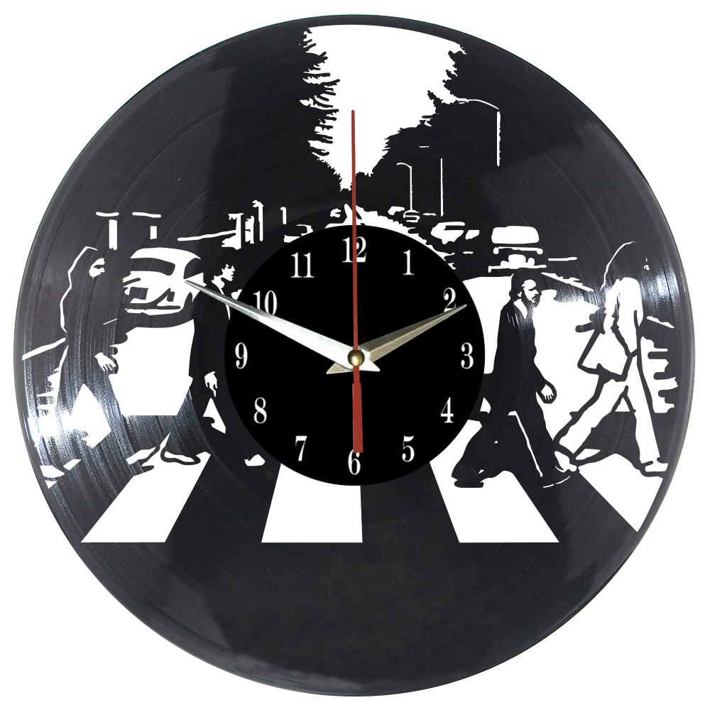 Horloge murale Vintage à LED en vinyle, décoration moderne Simple et créative, chaton artistique, horloge 3D: A