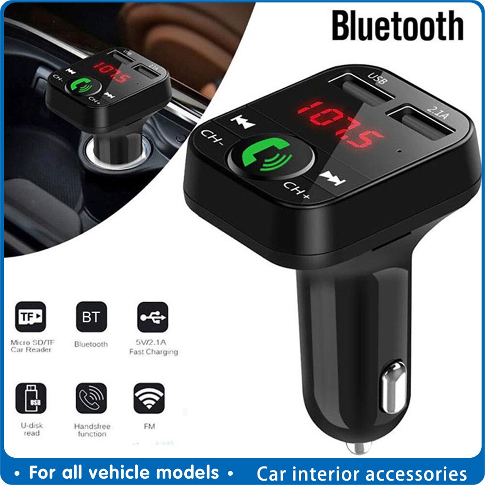 Ładowarka samochodowa usb i papierosy zapalniczka zestaw Bluetooth nadajnik FM LCD samochodowy odtwarzacz MP3 ładowarka modulator FM wnętrze samochodu