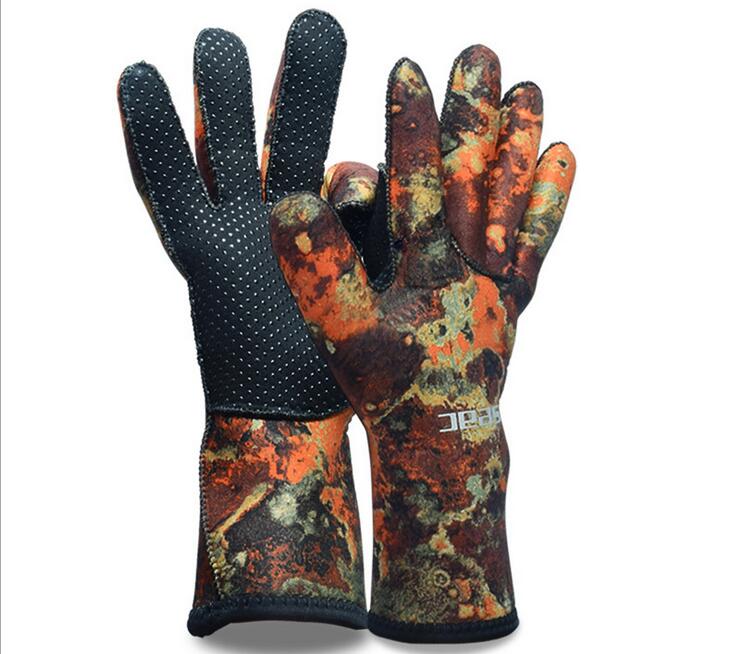 3mm Neopren Tauchen Neoprenanzug Schleudern nachweisen Camo Schnorcheln Handschuhe: Tarnung / L